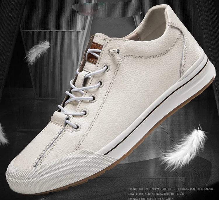 Elevator Shoes for Men Height Increasing Sneakers 6cm Inches Taller Leather Casual Shoes with Height Increase Shoes