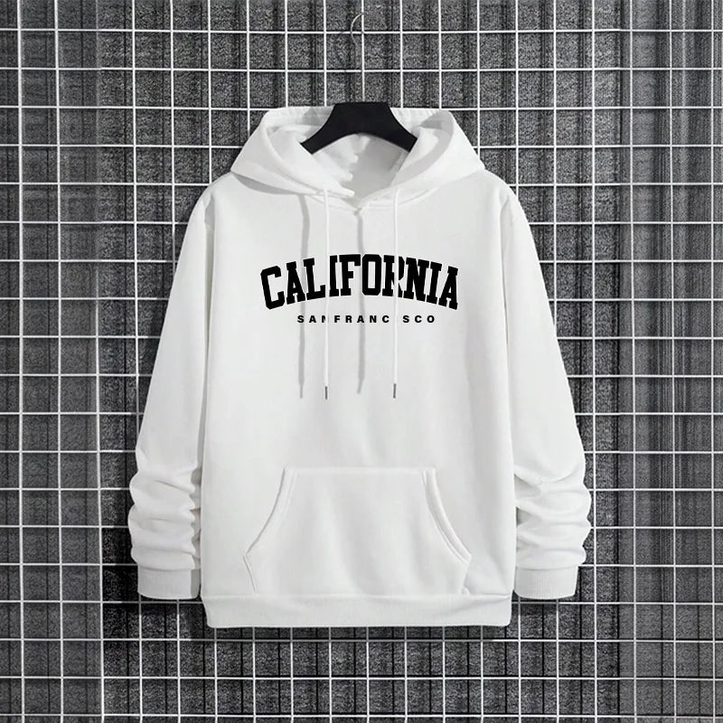 Newest California Mens Hoodie Urban Streetwear Top Fashion Hip Hop Hooded Sweatshirt Male Trendy Casual Hoody Autumn Winter Wear
