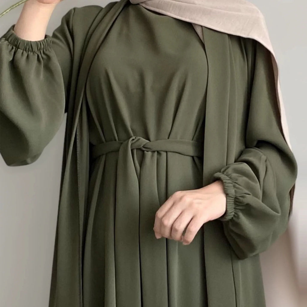 2024 New Muslim Sets for Women Ramadan Prayer Dress Modest Dresses Eid Dubai Abaya Female Islam Clothing Elegant Party Clothes