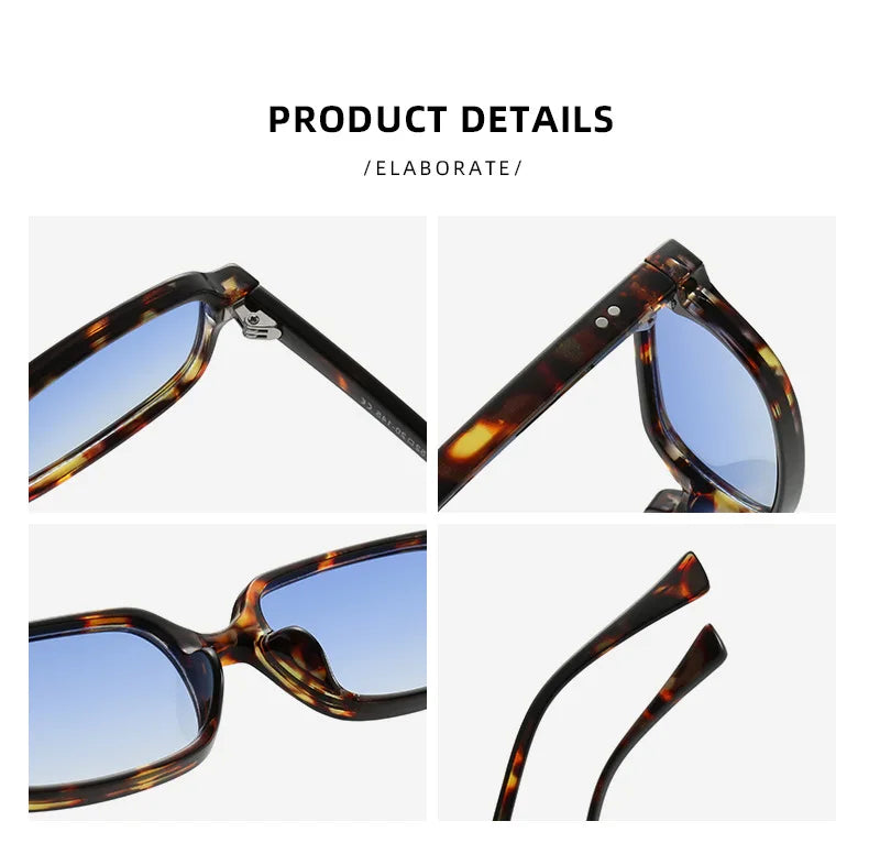 DDDLONG Retro Fashion Y2K Punk Square Sunglasses Women Men Sun Glasses Classic Vintage UV400 Outdoor Shades D644