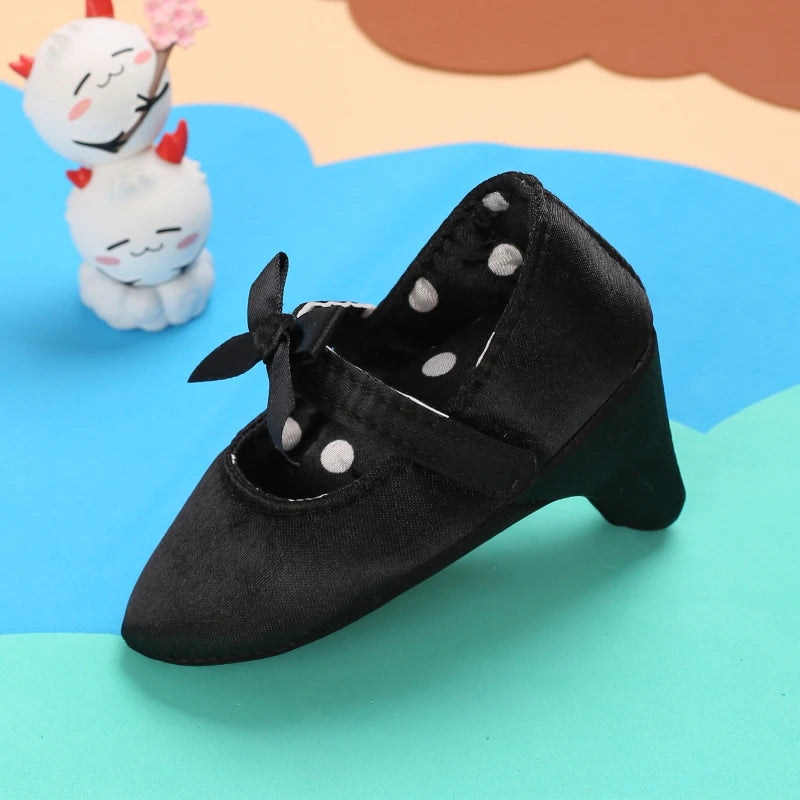 2026 VALEN SINA 0-12M Infant Newborn Baby Girl High Heels Shoes Princess Bow First Birthday Party Shoes Photo Props Shoes