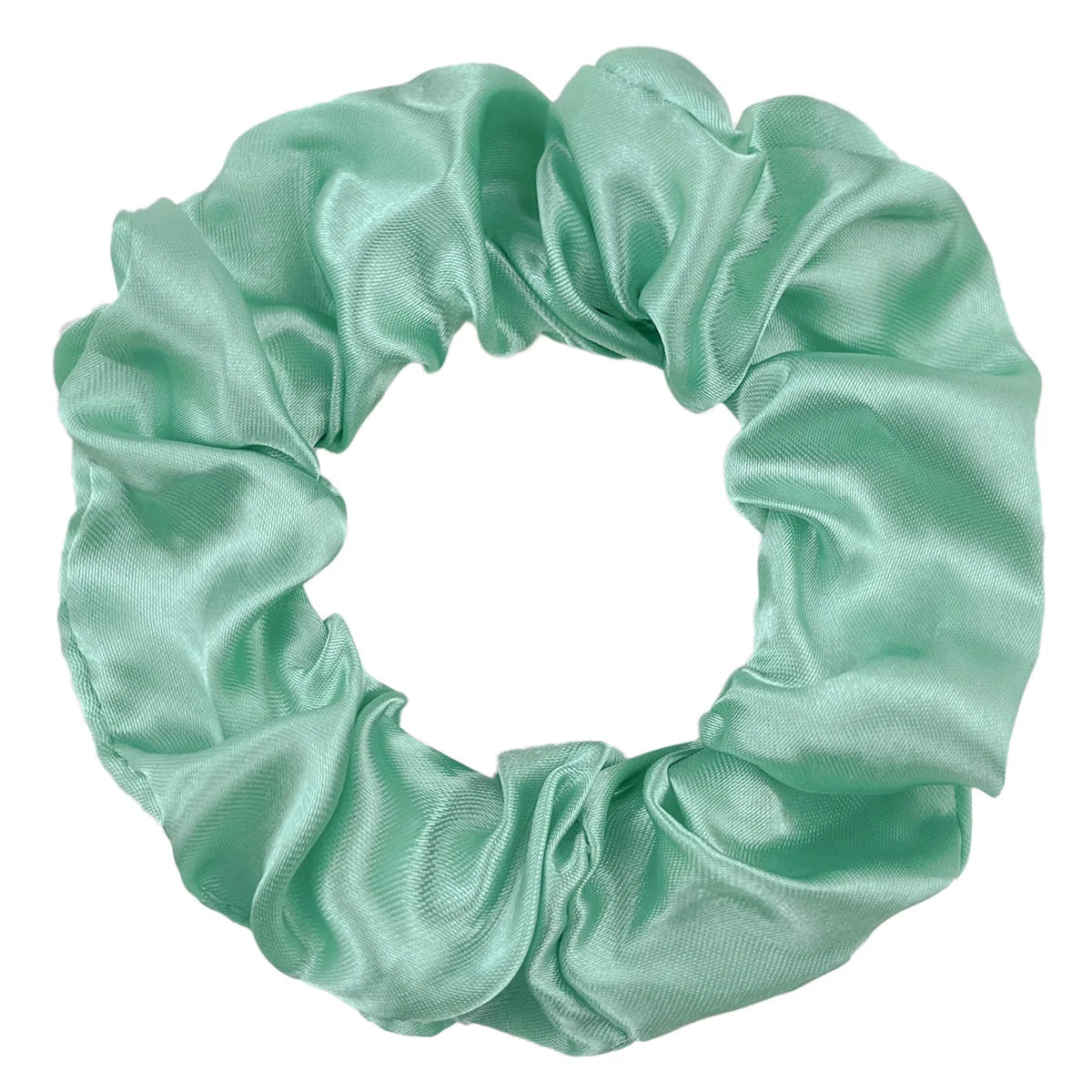 10pcs Green Satin Scrunchies Headband Elastic Rubber Hair Band Women Girls Ponytail Holder Hair Ties Accessories Satin Hair Rope
