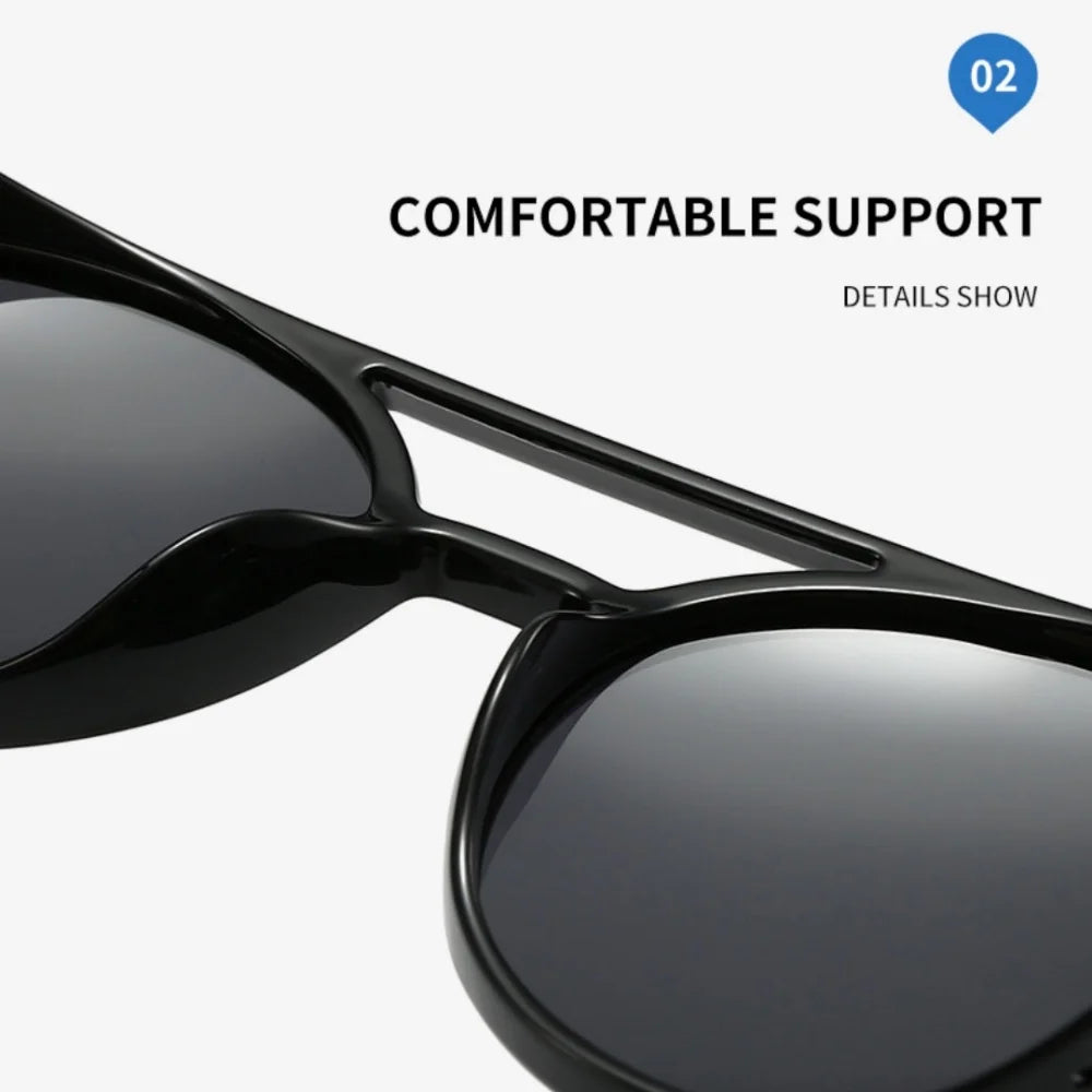 Men Women Polarized Sunglasses Steampunk Sports Sun Glasses Round Frame Eyewear with Side Shield UV400 Protection Driving Shades
