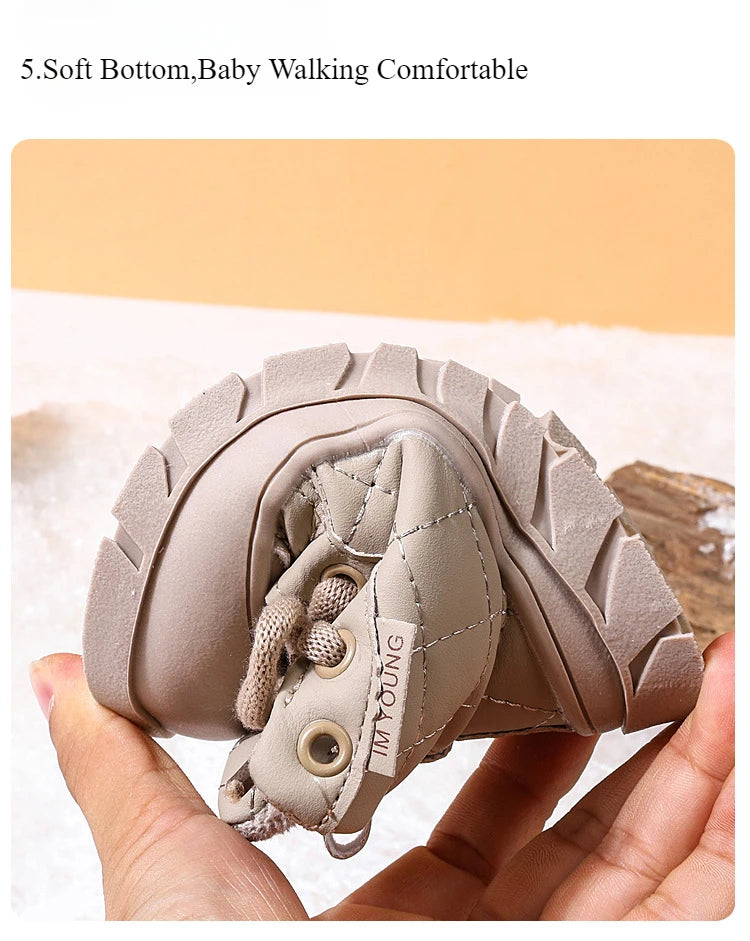 Winter Kids Snow Boots Plush Warm Baby Girl Shoes Toddler Boot Children Little Boys Cotton Shoes Stay Warm Platform Shoes H11172