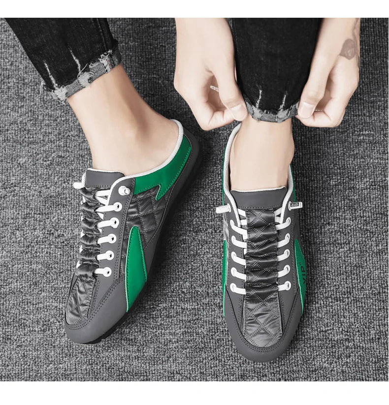 Trendy Half Slippers Flat Casual Shoes for Men Classic Summer Slippers Man's Flats Concise Men's Sneakers Slip-on Male Slippers