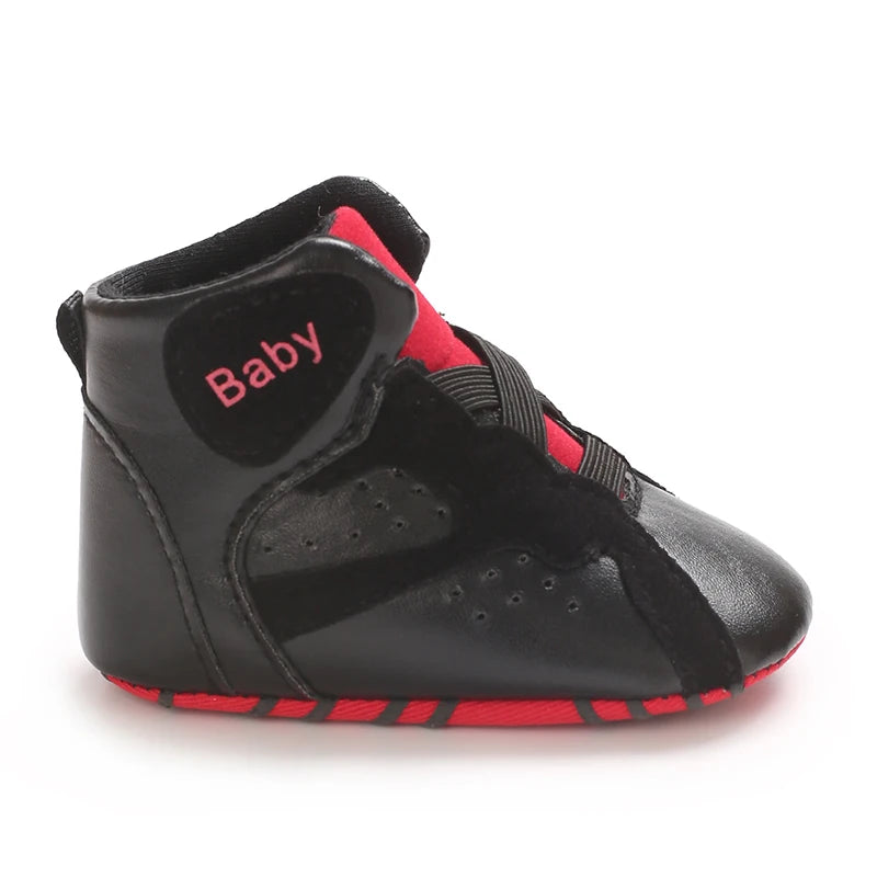 0-1 year Baby Basketball Sports Sneakers Newborn Baby Boys Girls Print First Walkers Shoes Infant Toddler Anti-slip Baby Shoes