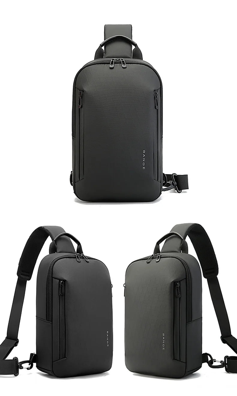 BANGE Lightweight Chest Bag Men Satchel Shoulder Bag Waterproof Sling Bag Oxford Cloth Small Casual Bag Crossbody Bag for Men