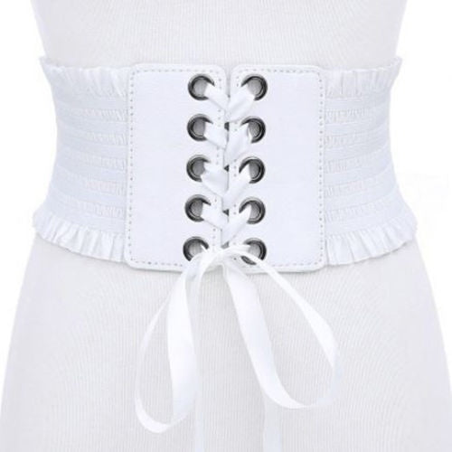Women Fashion Stretch Belt Tassels Elastic Buckle Wide Dress Corset Waistband Women's High Waist Belt Wide Belts