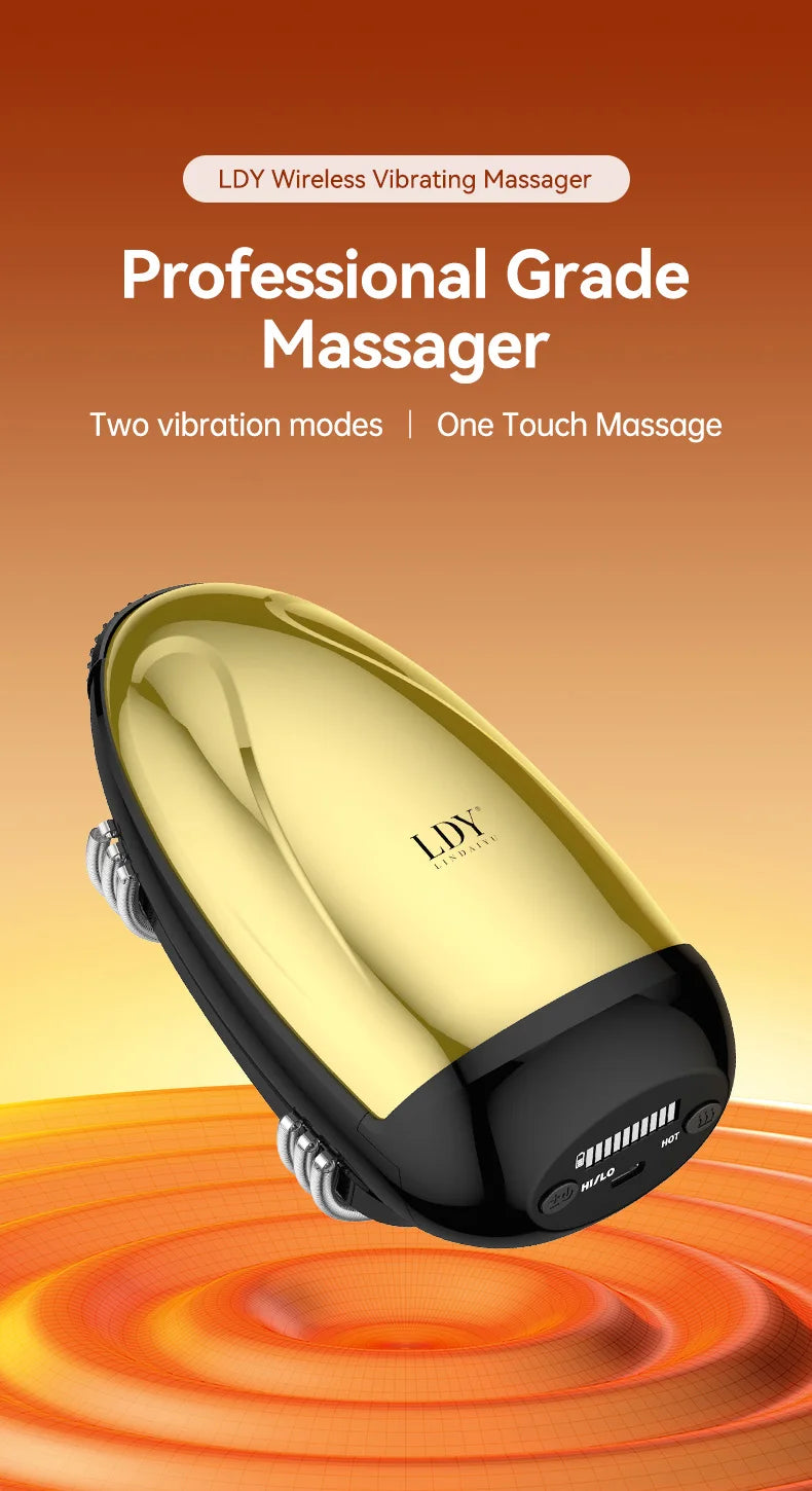Professional Cordless Vibration Massager Barbers Salons USB Charging Body Neck Back Head Face Wireless Handheld Massage Machine