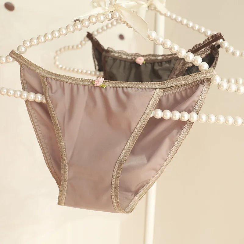 new girls underwear 6pc/lot lace nylon low waist  briefs young girl panties Teenagers wholesales students summer hot sales