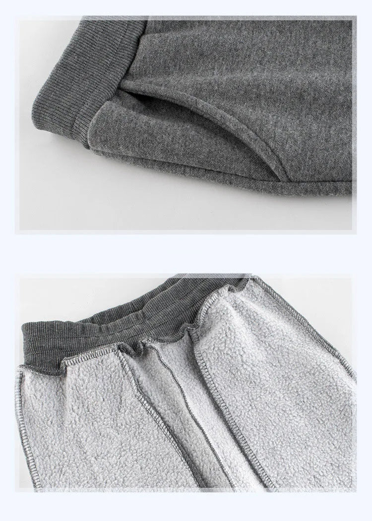 Pantalones de chándal gruesos y cálidos de felpa de invierno para bebé niño de 2 a 8 años, pantalones deportivos para niños pequeños