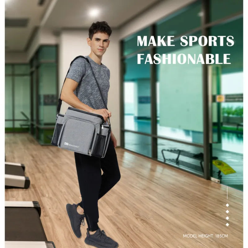 Lunch Bag Adult Men/Women Insulated Bag Portable Shoulder Picnic Thermal Fruit Bag For Work Cooler Cooling Tote Camping Beach