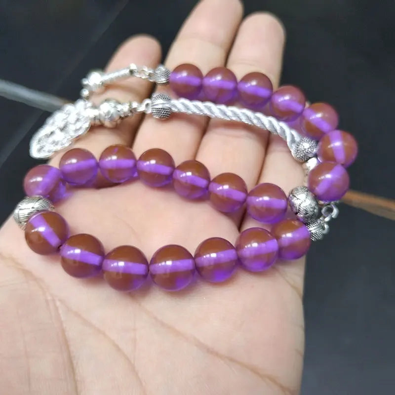 Tasbih purple Resin Turkish fashion Bracelet Accessories on hand prayer beads Eid Gift misbaha