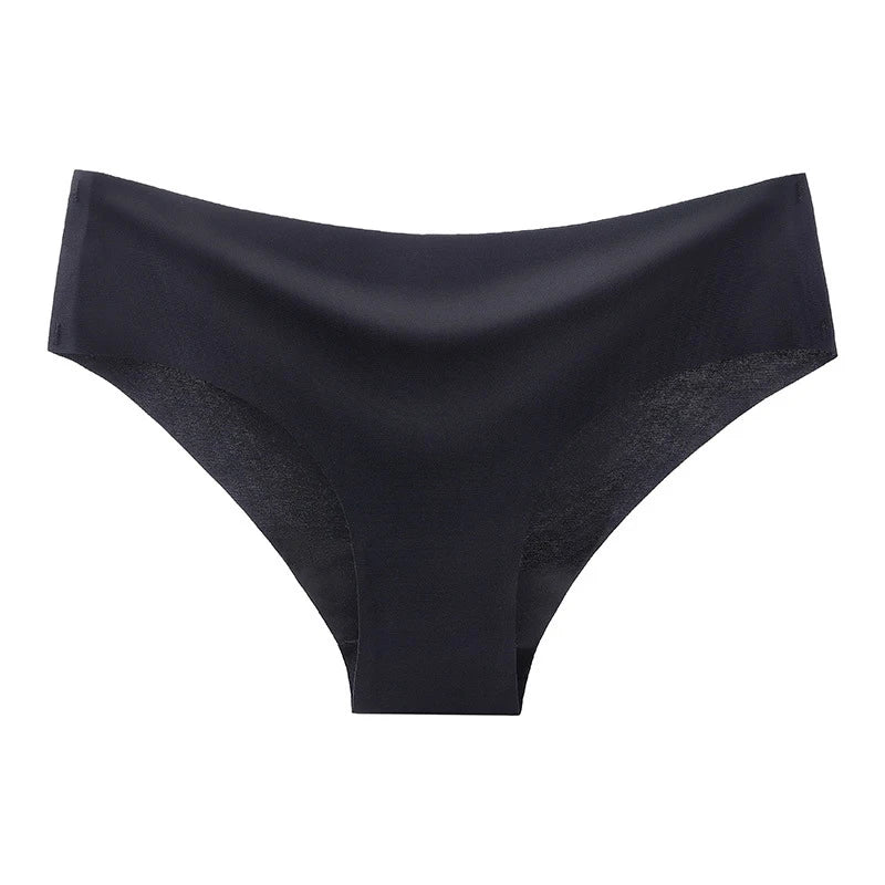 4PCS Seamless Women's briefs, sexy semi-hip-hugging sporty breathable low-waisted underwear for women