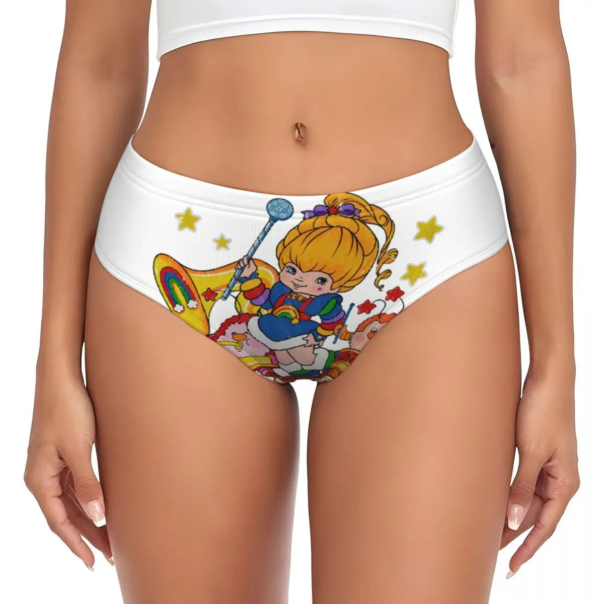 Custom Womens Cartoon Cute R-Rainbows B-Brite Anime Panties Comfort Briefs Underwear