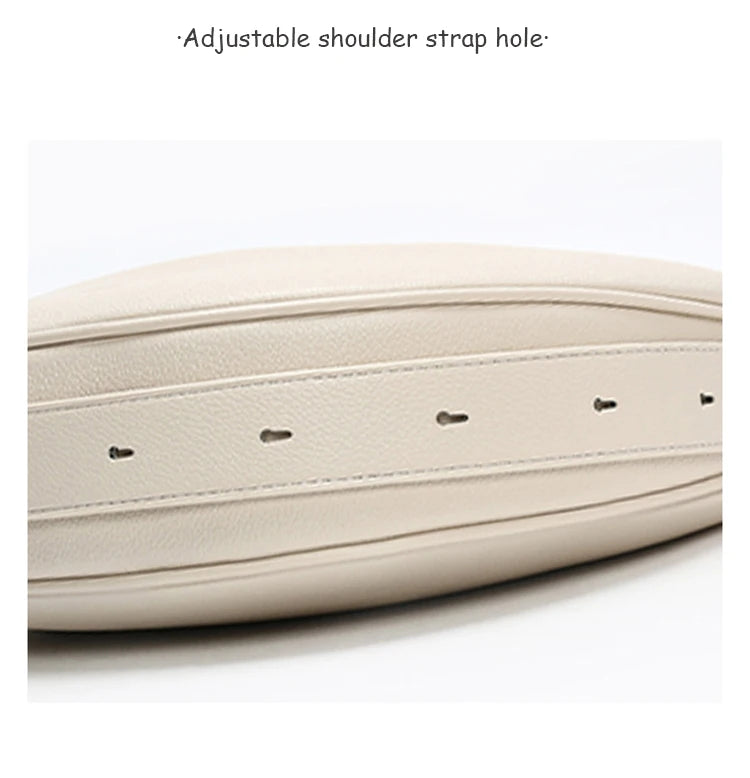 FOXER Brand PU Leather Women's Shoulder Bag Fashion Female Underarm Hobo Bag Crescent Half-moon Bag Travel Small Crossbody Bag