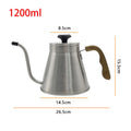 304 Stainless Steel Pour Over Coffee Kettle, Long Spout with Temperature Control, Suitable for Open Flame and Tea Brewing, 1.2L