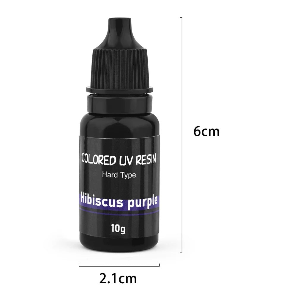 17 Colors UV Resin Glue 10g Color Epoxy Adhesive Ultraviolet Curing  Sunlight Activated Hard Quick Drying For Jewelry Resin Glue