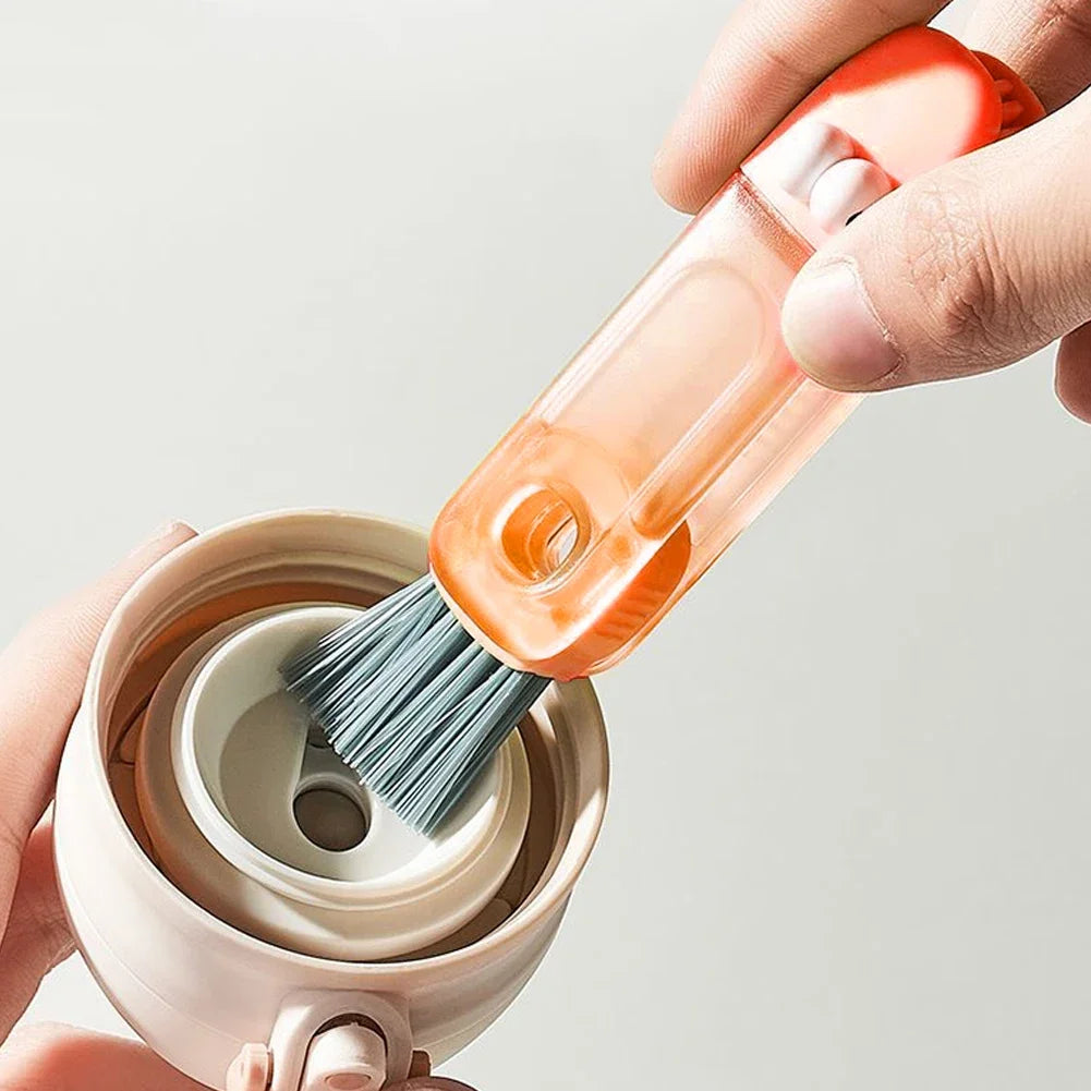 3 In 1 Multifunctional Cleaning Brush Tiny Bottle Cup Lid Detail Brush Straw Cleaner Tools Household Kitchen Cleaning Tool