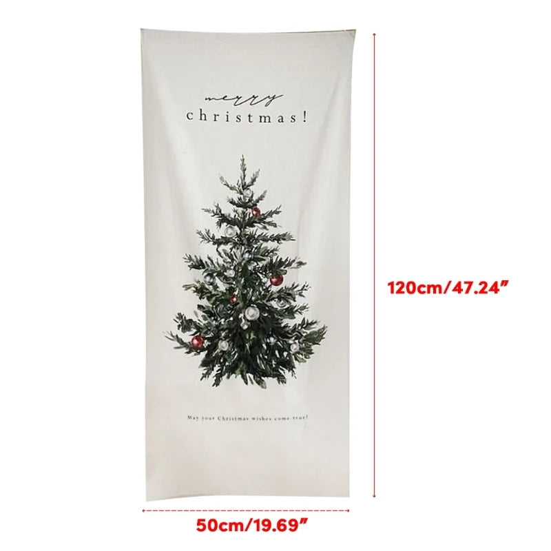 Wall Hanging Tapestries Christmas Tree Background Cloth Photo Props 2024 Poster
