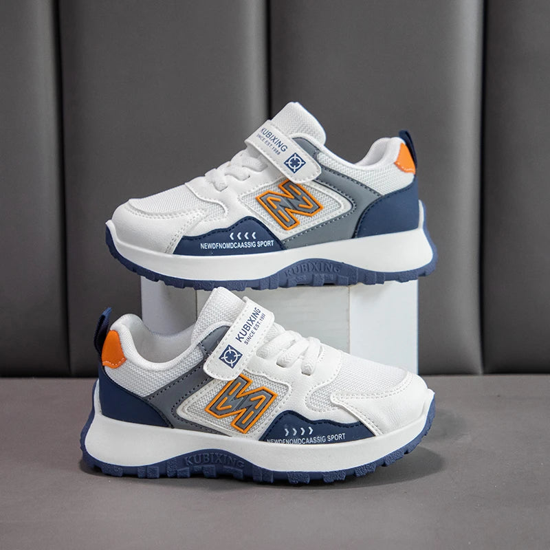 Children's Sneakers Kids Fashion Design White Non-slip Casual Shoes Boys Girls Hook Breathable Sneakers Toddler Outdoor Shoes