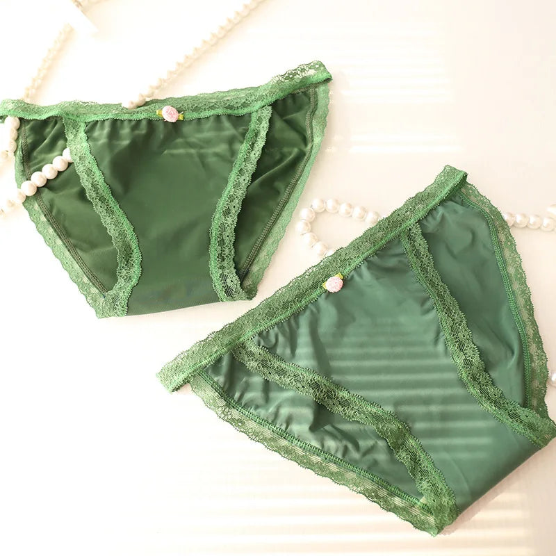 new girls underwear 6pc/lot lace nylon low waist  briefs young girl panties Teenagers wholesales students summer hot sales