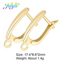 Juya 8Pcs/Lot 18K Gold Plated Anti-Allergy Fastener Schwenzy Earwire Stitches Earplug Earring Hooks For DIY Women Earring Making