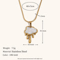 La. Muses High Quality Shell Cloud shaped Snake Chain Stainless Steel Women's Necklace Earnail Jewelry Set Jewelry Accessory