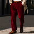 Leisure Solid Color Velvet Trousers Mens New Casual Loose Straight Pants 2025 Spring Fall Fashion Suit Pants For Men Streetwear