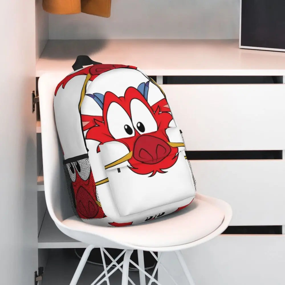 Mushu From Mulan (4) Backpacks Boys Girls Bookbag Fashion Students School Bags Laptop Rucksack Shoulder Bag Large Capacity