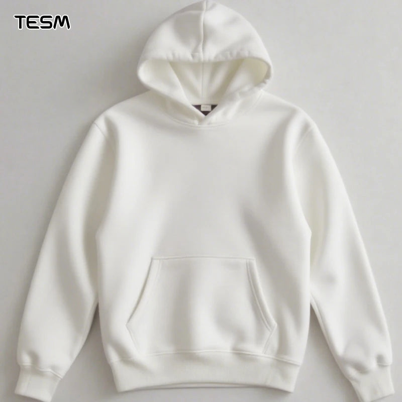 TESM Yellow Hoodie Family Matching Outfits Couple Casual Street Wear Loose Long Sleeve Sweatshirt Parent Child Holiday Party Top
