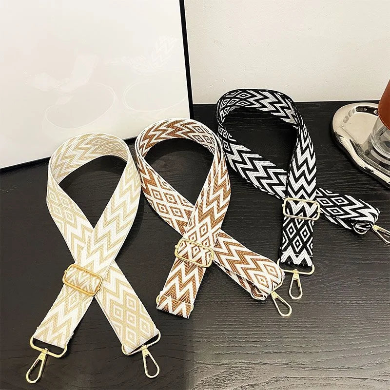 Nylon Shoulder Bag Strap Adjustable Women Crossbody Strap Soft Accessories Replacement Strap Wide Purse Strap Chain Bag Strap