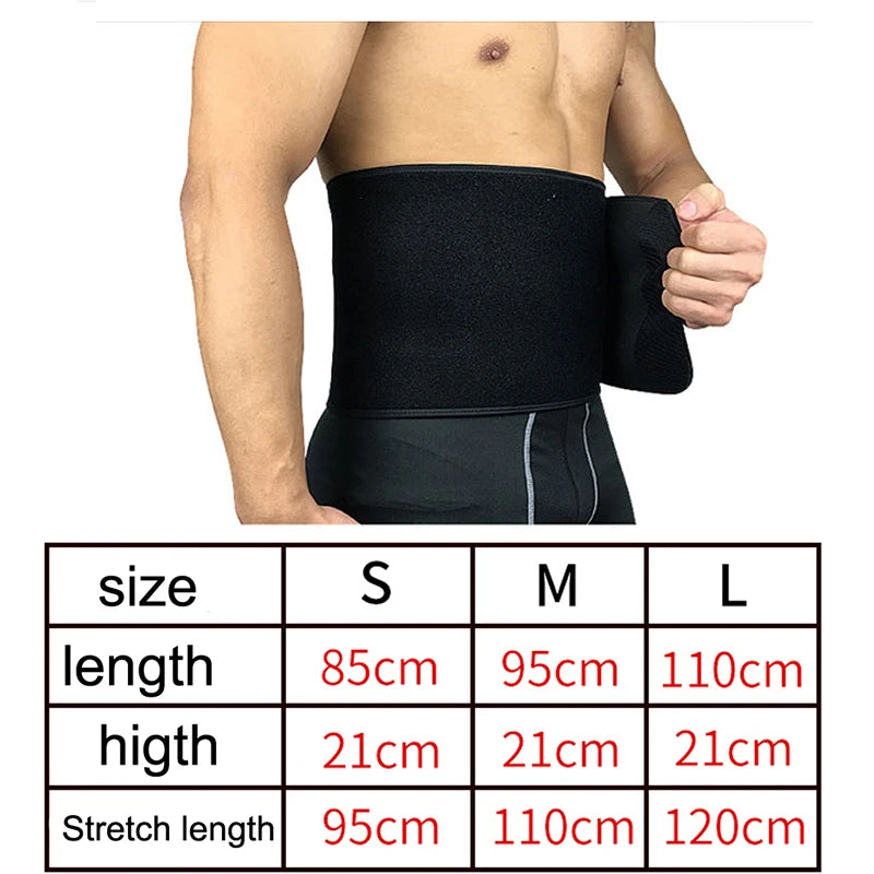 Tcare Taillentrimmergürtel Neopren Bauchweggürtel Rückenstütze Gewichtsverlust Schweißverstärker Verstellbarer Gürtel Schlankheits-Body Shaper