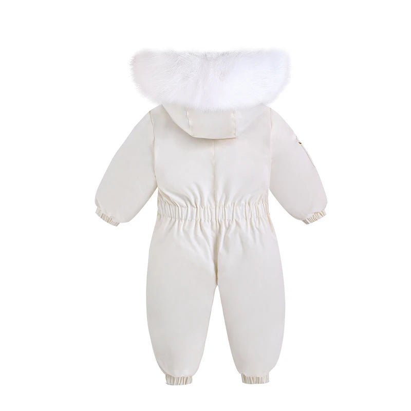 Baby-Skianzug Herbst und Winter Baby-Jumpsuit Warmer Plüsch Strampler für Jungen Baby-Mädchen-Kleidung Wasserdichte Kinderjacke