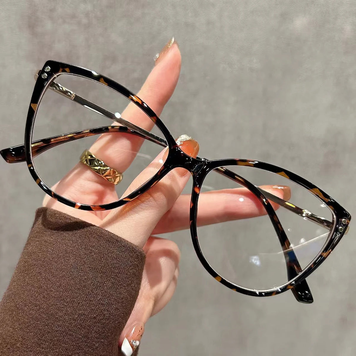 Retro Cat-eye Reading Glasses For Women Elegant Frame With Blue Light Blocking Lightweight And Stylish ReadingGlasses 9216