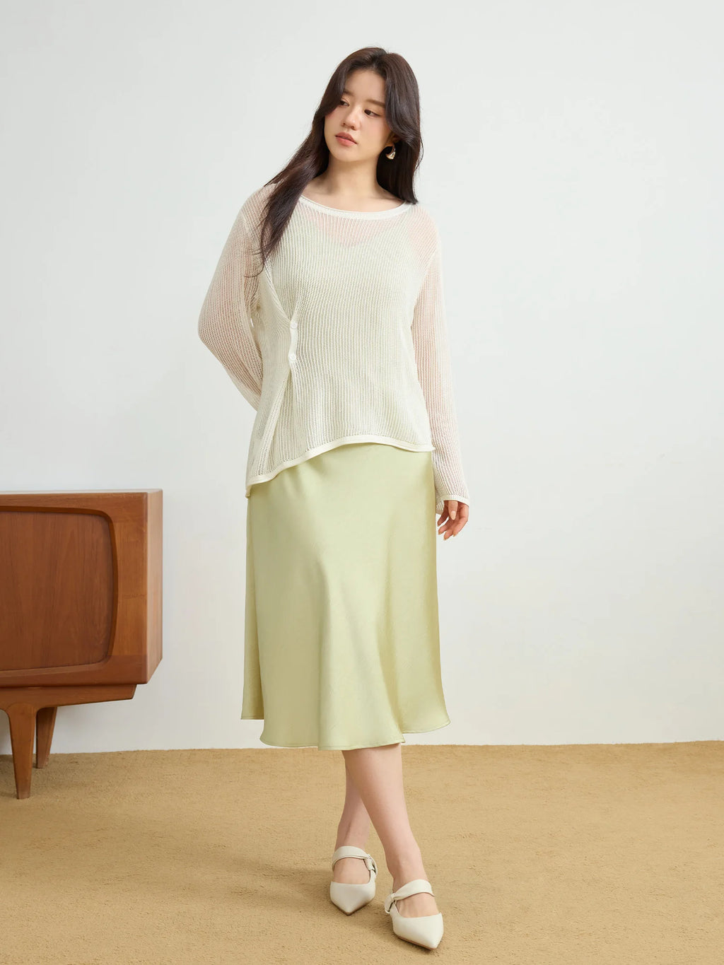 DUSHU Plus Size 2025 Spring Summer New Hollow Sunscreen Knit Cardigan For Women Thin All-match Cardigan Chic Top 25DS81287