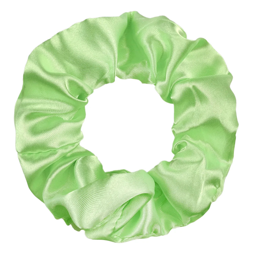 10pcs Green Satin Scrunchies Headband Elastic Rubber Hair Band Women Girls Ponytail Holder Hair Ties Accessories Satin Hair Rope