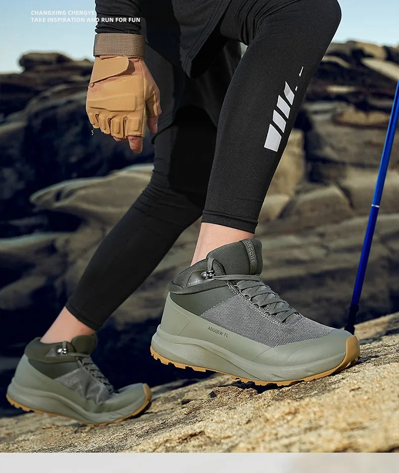 Waterproof Trekking Trainers for Men Comfortable and Supportive Man Hiking Sneakers Outdoor Activities Climbing Walking Shoes