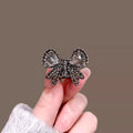 Exquisite Crystal Rhinestone Butterfly Hair Clip Cute Mini Hair Claw High-end Side Bangs Clip Women's Korean Hair Accessories