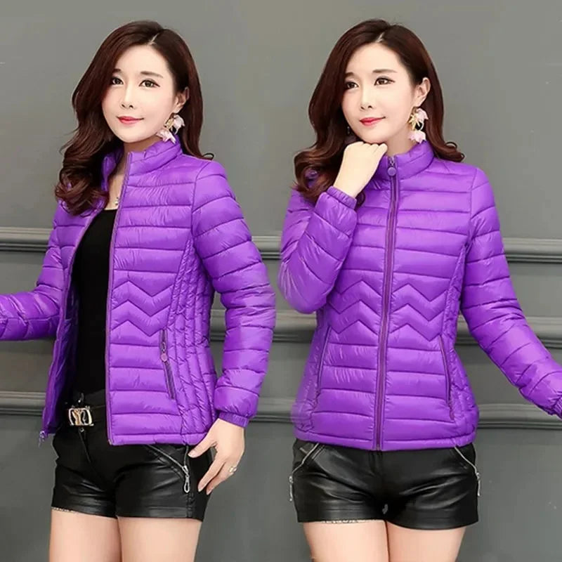 Women Parkas Winter Jacket Down Cotton Jacket Warm Korean Casual Lightweight Solid Color Parka 2026 New Female Snow Coat Outwear