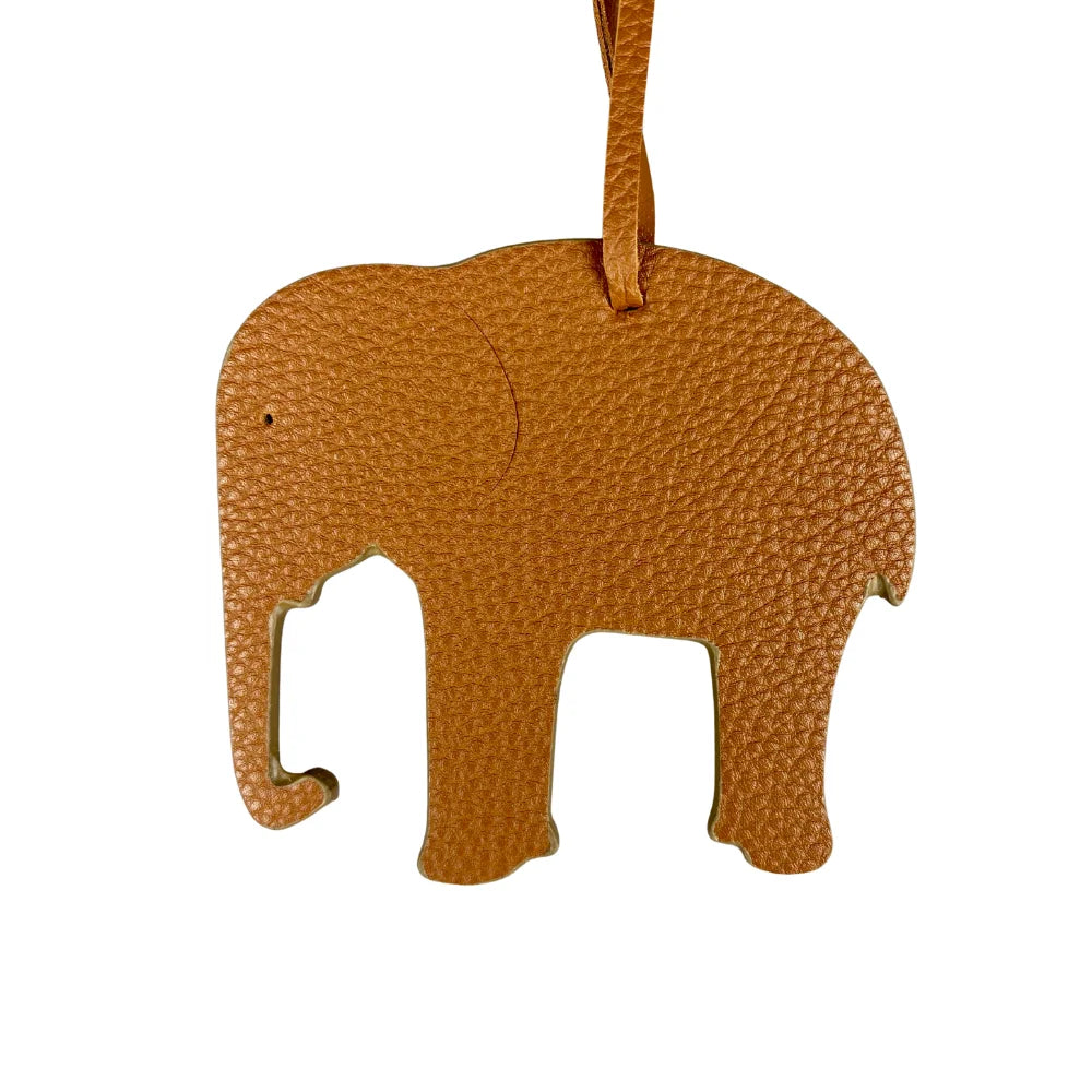 Colorful Elephant Leather Bag Charm - 12 Vibrant Colors, Mix & Match Style, Durable & Thick Leather Keychain-PU Leather