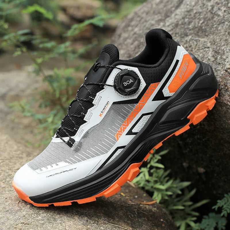 Zapatillas de senderismo elegantes para hombre, zapatillas de trekking resistentes con forro cálido de felpa para invierno, calzado masculino