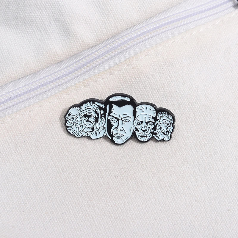 Halloween Horror Monsters Brooch Enamel Pins Custom Anime Movie Role Brooches Decorative Backpack Lapel Badge Punk Jewelry Gifts