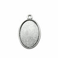 10pcs 13x18mm 18x25mm Inner Size Simple Oval Shape Zinc Alloy Cameo Cabochon Base Setting Pendant