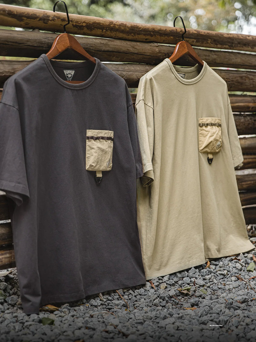 Maden Casual Outdoor Spliced Pocket Short Sleeve T-Shirt Men's Summer Loose Fit Breathable Round Neck Tee Comfortable Street Top