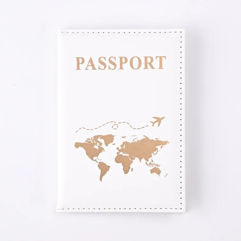 Fashion Passport Holder with Letter Print for Women Men Passport Protective Cover Travel Wallet Ticket Holder ID Card Clip Bags