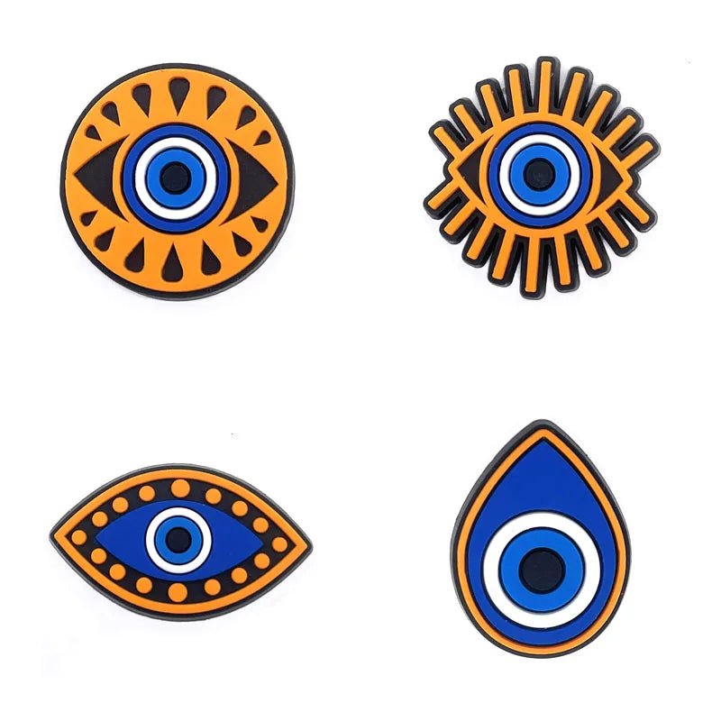 Eyeball Shoe Charms for Crocs Accessories Men Women Colorful Evil Hand Fashion Garden Sandals Buckle Decorations Pins Kids Shoes