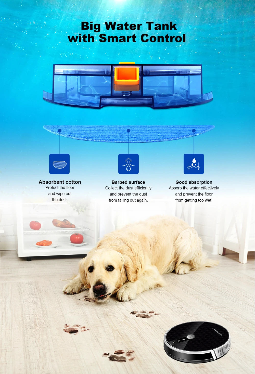 LIECTROUX C30B Robot Vacuum Cleaner AI Map Navigation,Smart Partition,WiFi App,6000Pa Suction,Dry and Wet Mopping,Disinfection