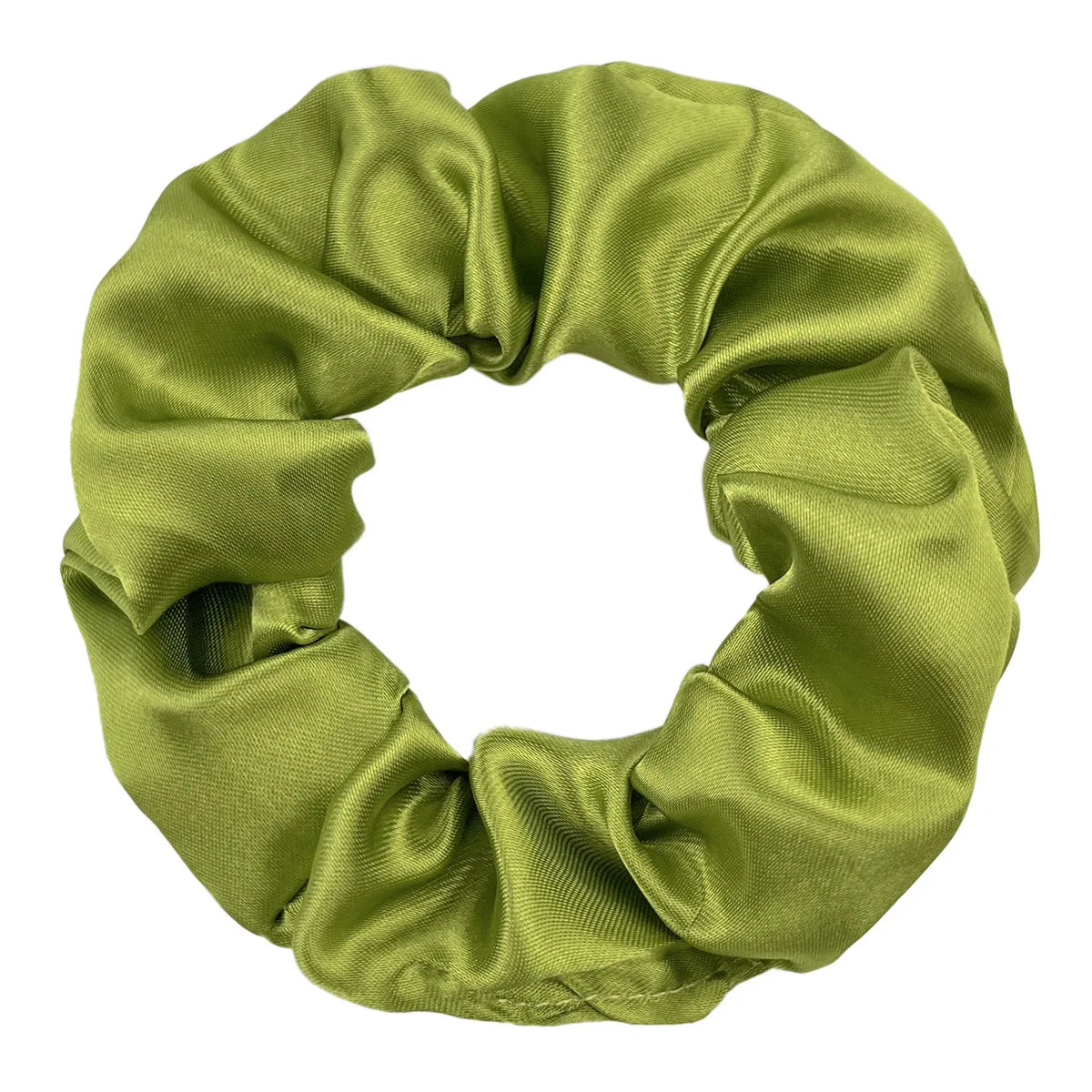 10pcs Green Satin Scrunchies Headband Elastic Rubber Hair Band Women Girls Ponytail Holder Hair Ties Accessories Satin Hair Rope