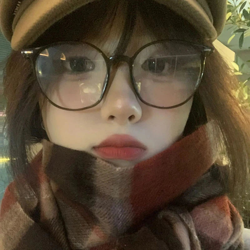 Fashion Anti-Blu Glasses for Women Men Retro Round Eyeglasses Frame Eyewear Anti-Radiation Glasses Universal Computer Eyewear